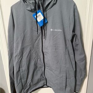 NWT Columbia Gray Hooded Outer-shell Jacket